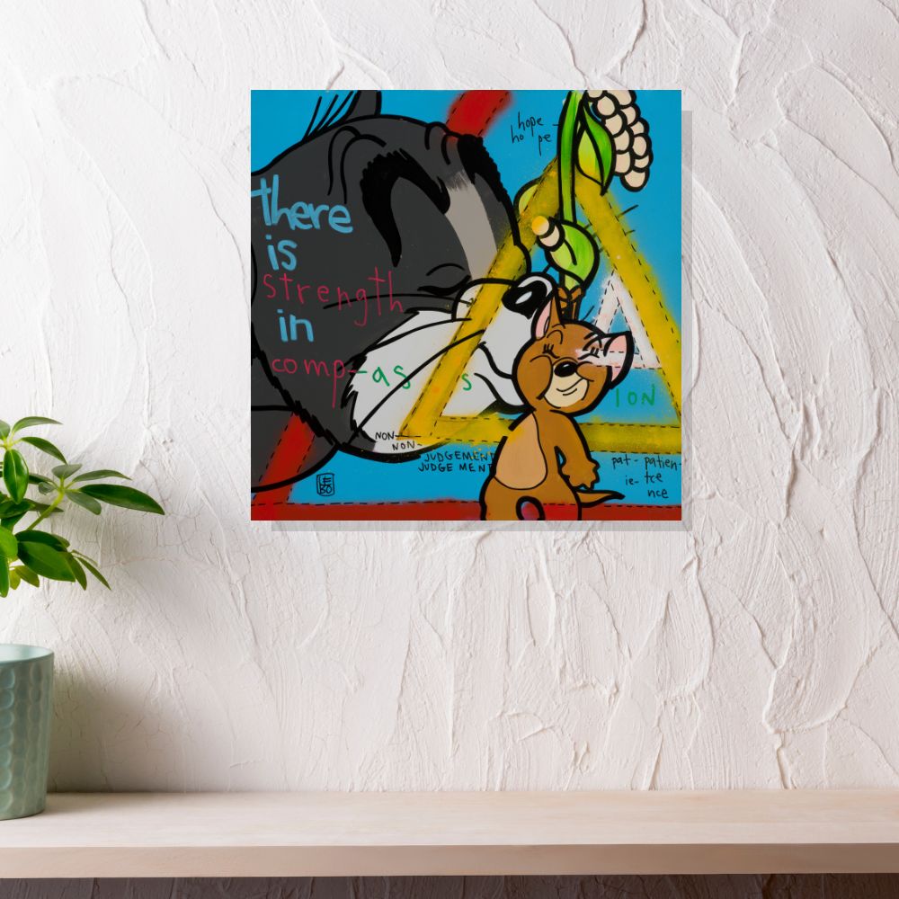 There is Strength in Compassion - Lebo Steel Mineral Print